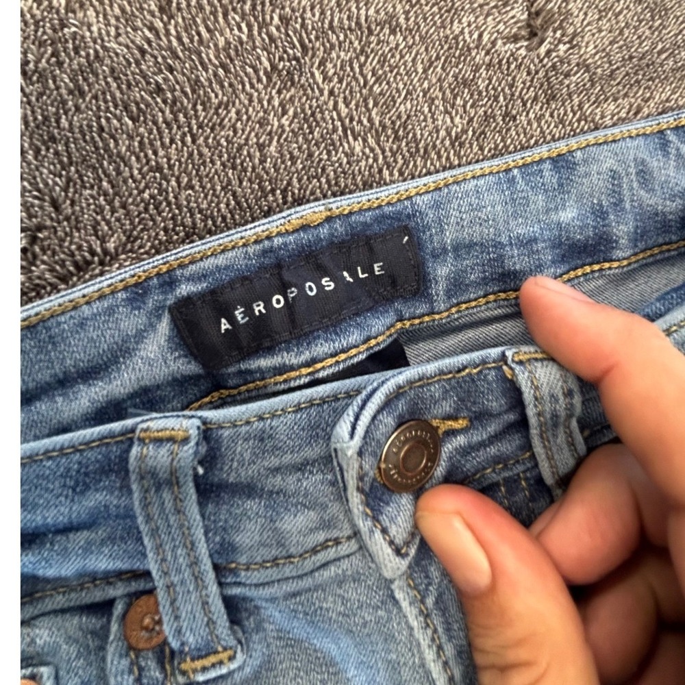 Aeropostale Super Skinny Distressed Light Wash Jeans 29/30 - Picture 6 of 7